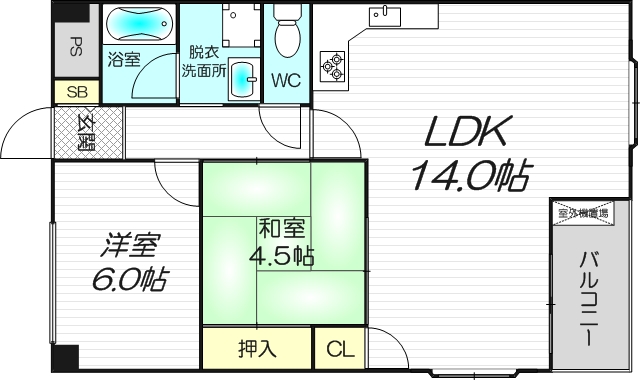 Pour Toujours La fleurの間取り2LDK